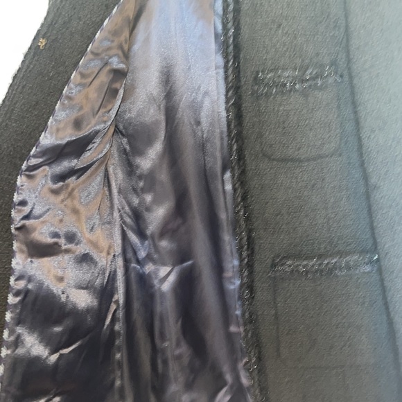 J Crew Lady Coat Black Tweed Wool Fringe Trim size 2 NWOT - Picture 9 of 10